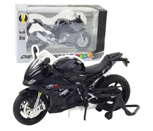 Sports Motorcycle Metal Lights Sounds Black S1000 1:12