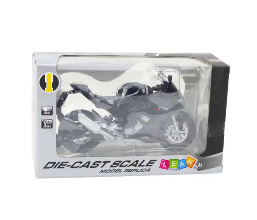 Sports Motorcycle Metal Lights Sounds Black S1000 1:12