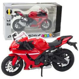 Sports Motorcycle Metal Lights Sounds Red R1 1:12