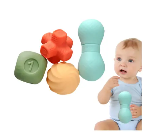 Set of Soft Sensory Toys Colored Blocks 6pcs