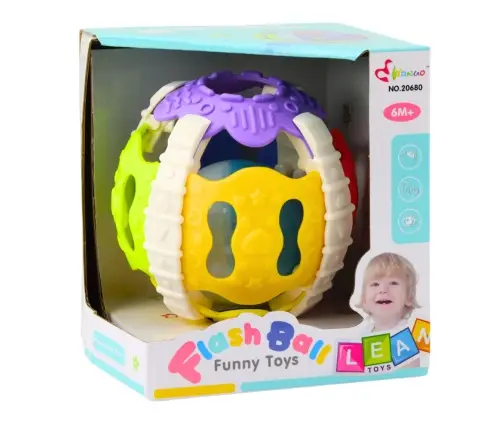 Sensory Ball For Babies Rubber Lights Sounds Colorful