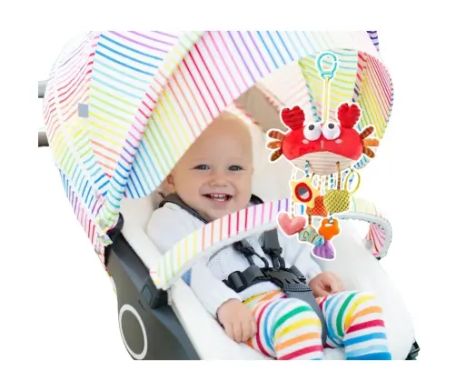 Sensory Toy Crab Bed Hanger 9in1