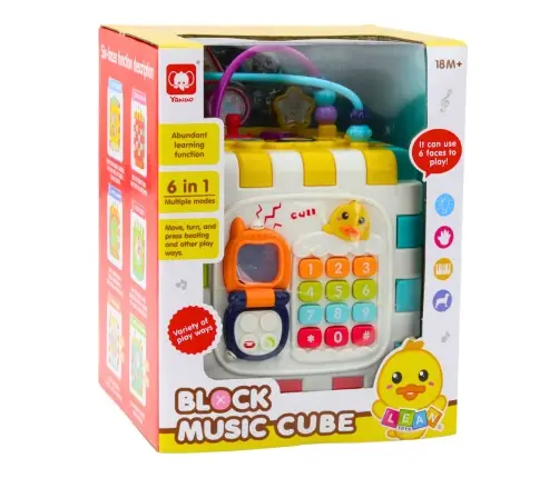 Educational Cube Musical Interactive For Toddlers 6in1