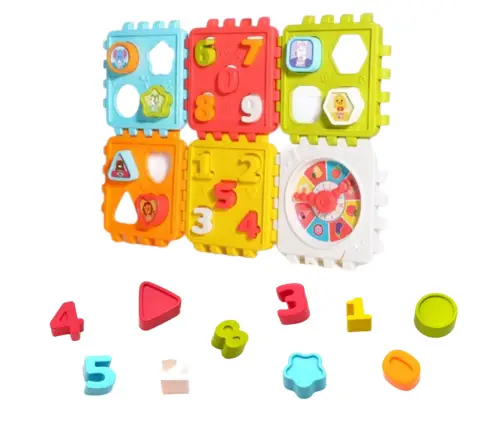 Educational Cube Sorter Numbers Patterns Clock Colored