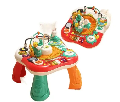 Educational Table Interactive Music Panel Piano 2 in 1 Red