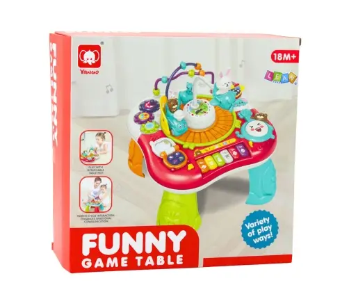 Educational Table Interactive Music Panel Piano 2 in 1 Red