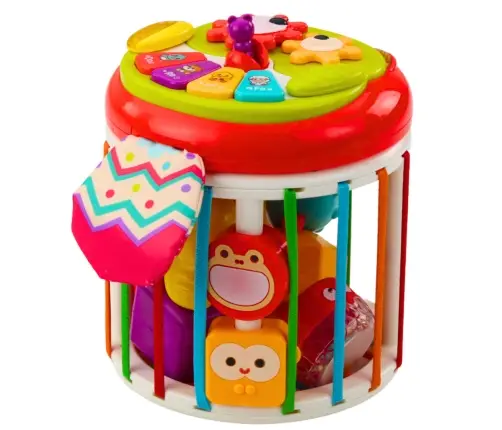 Cylinder Sensory Cube Interactive Sorter Lights Sounds Colorful