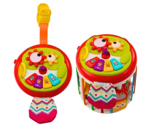 Cylinder Sensory Cube Interactive Sorter Lights Sounds Colorful