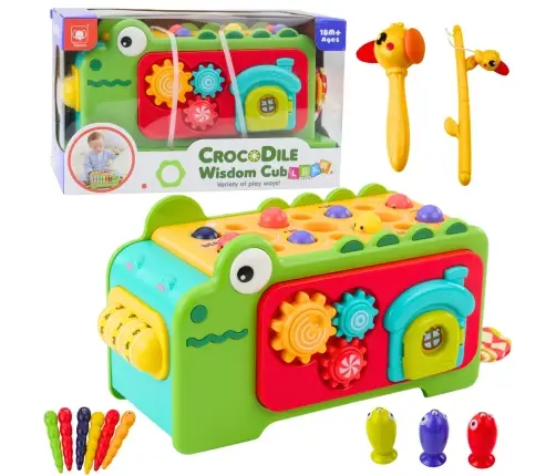 Educational Sensory Cube Cymbals Maze Crocodile