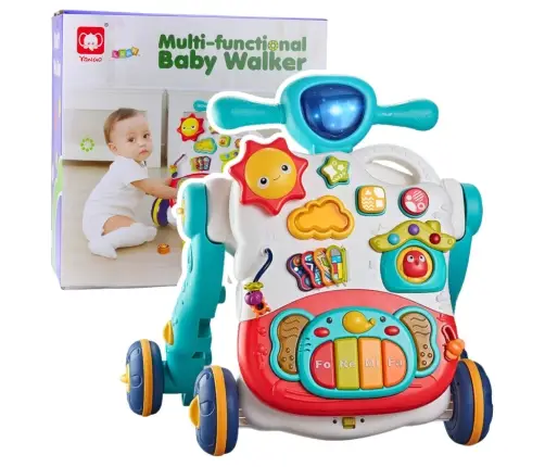 Ride-on Pusher Interactive Educational Table Panel 3in1 Blue