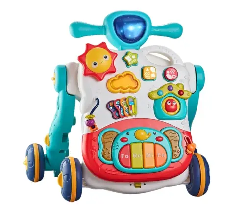 Ride-on Pusher Interactive Educational Table Panel 3in1 Blue