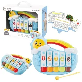 Five-Tone Educational Piano for Toddlers Blue Sun