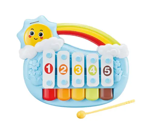 Five-Tone Educational Piano for Toddlers Blue Sun Five-Tone Educational Piano for Toddlers Blue Sun