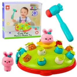 Arcade Game Hit Carrots With Hammer Jumping Rabbit