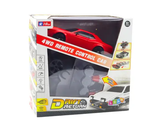 Car Sports Drift Interchangeable Wheels Remote Controlled RC 4WD Red Sport
