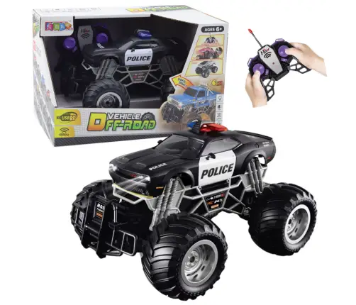 RC Police Off-Road Vehicle Remote Controlled 1:16 Lights Smoke