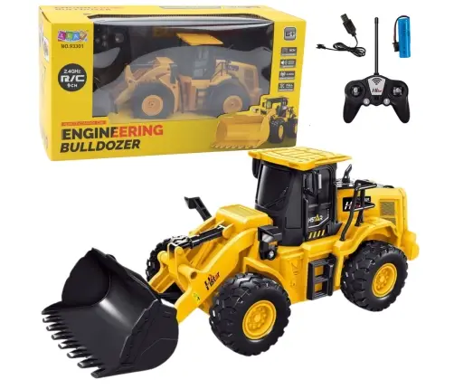 Excavator Bulldozer Remote Control RC 27MHz 6CH Yellow