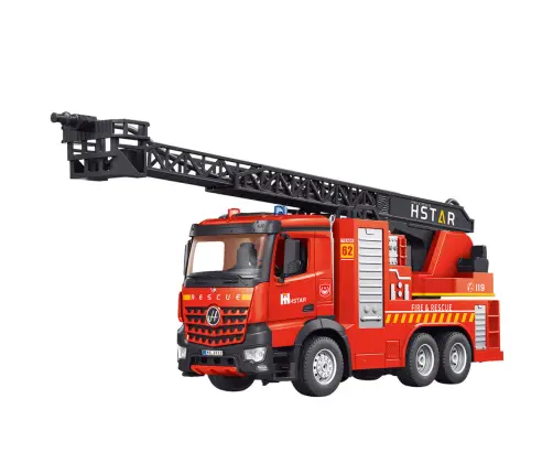 RC Fire Truck Remote Control Extendable Ladder Water Spraying 2.4G 11CH