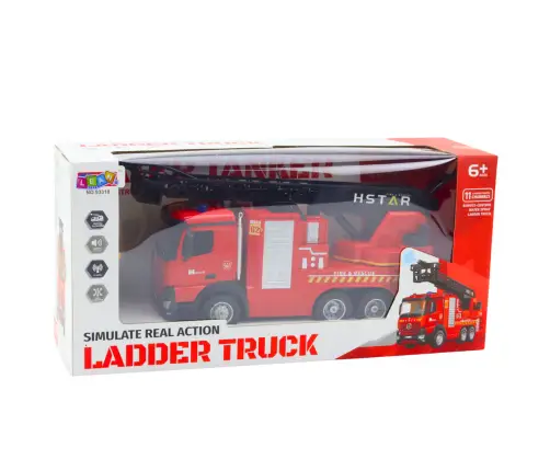 RC Fire Truck Remote Control Extendable Ladder Water Spraying 2.4G 11CH