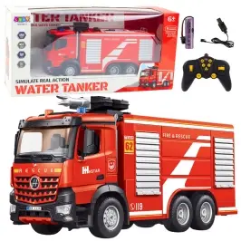 Remote Control Fire Truck Extendable Ladder Water Spraying 2.4G 9CH