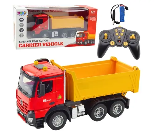 Remote Control Dump Truck RC 2.4G Sounds Yellow-Red