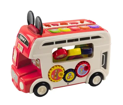 Interactive Educational Bus Sorter Lights Sounds Red
