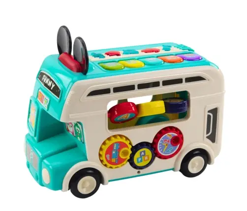 Interactive Educational Bus Sorter Lights Sounds Turquoise