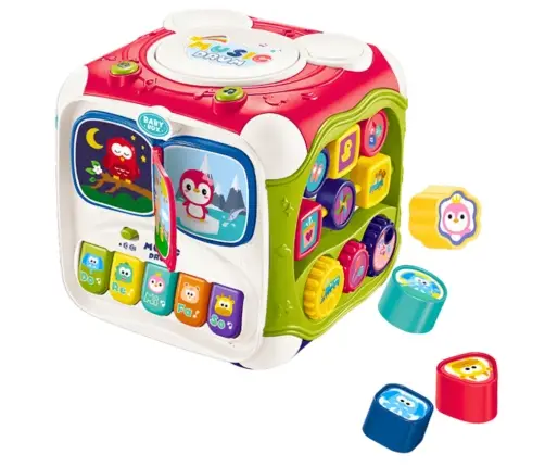 Large Multifunctional Educational Cube Piano Sorter Drum