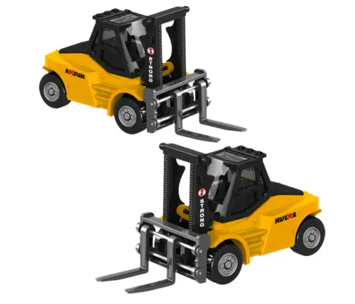 Forklift Metal Collectible Model Huina Yellow 1:80