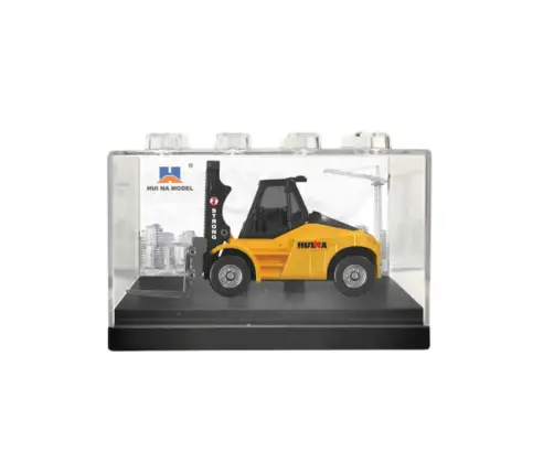 Forklift Metal Collectible Model Huina Yellow 1:80