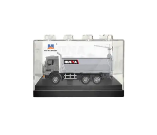 Dump Truck Metal Collectible Model Huina Silver 1:80