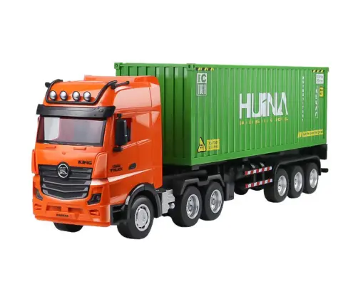 RC Truck With Container Remote Control Huina Green 1:18
