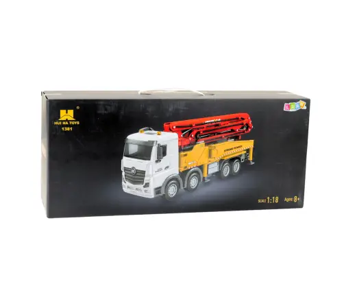 RC Huina Concrete Mixer Truck Remote Controlled Yellow 1:18