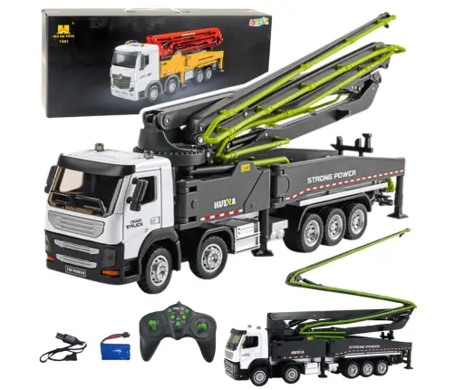 RC Concrete Mixer Truck Remote Controlled Huina Gray 1:18