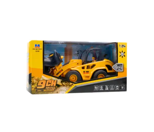 Backhoe Loader Bulldozer Remote Control RC Huina 1:24
