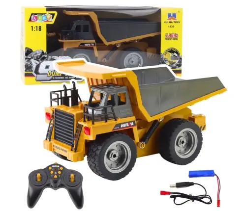 Huina RC Dumper Truck Yellow 9-CH 1:18