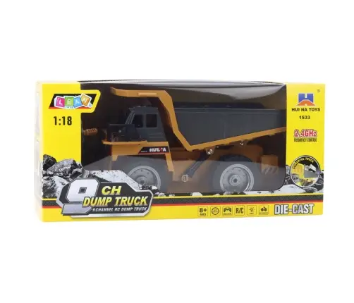 Huina RC Dumper Truck Yellow 9-CH 1:18