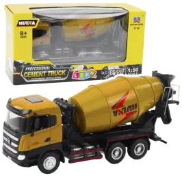 Concrete Mixer Construction Vehicle Metal Huina Khaki 1:50