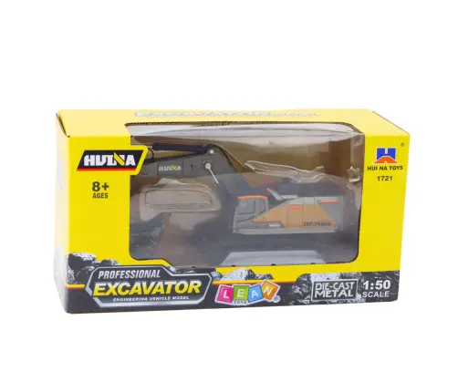 Huina Metal Crawler Excavator Movable Bucket Black 1:50