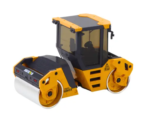 Road Roller Metal Construction Vehicle Huina Yellow 1:50