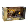 Wheel Excavator With Bulldozer Metal Huina Yellow 1:50