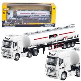 Tank Truck Metal Movable Parts White 1:50