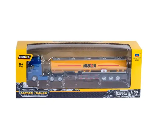 Tank Truck Metal Movable Parts Yellow 1:50