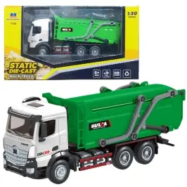 Garbage Truck Metal Huina Green 1:50