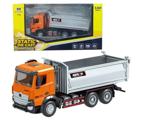 Truck Dumper Metal Huina Orange 1:50