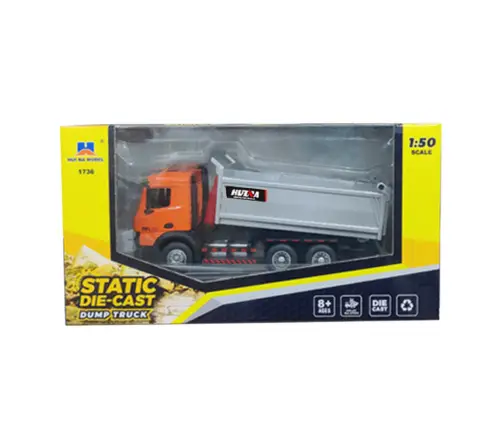 Truck Dumper Metal Huina Orange 1:50