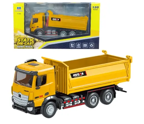 Metal Dump Truck Huina Yellow 1:50