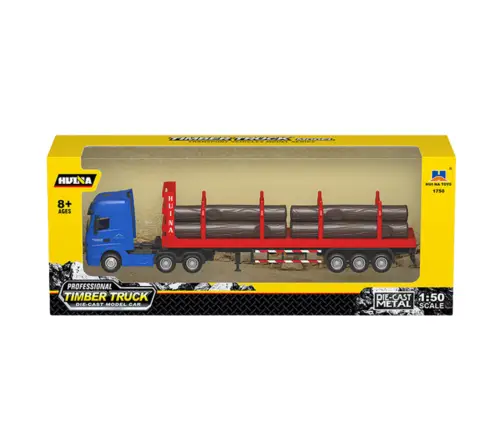Truck Timber Transport Metal Huina 1:50 Red