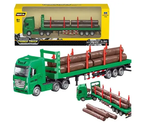 Timber Transporter Metal Huina 1:50 Green