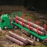Timber Transporter Metal Huina 1:50 Green